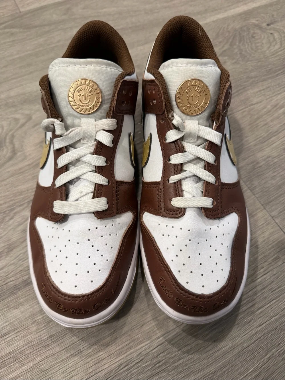 Nike Dunk Low “Be The One” Brown White Gold Sneakers Youth 7Y Women’s 8.5